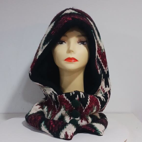 Wild Mantle Blended Recycled Fabric Hooded Scarf/Balaclava The Janey - Picture 2 of 11